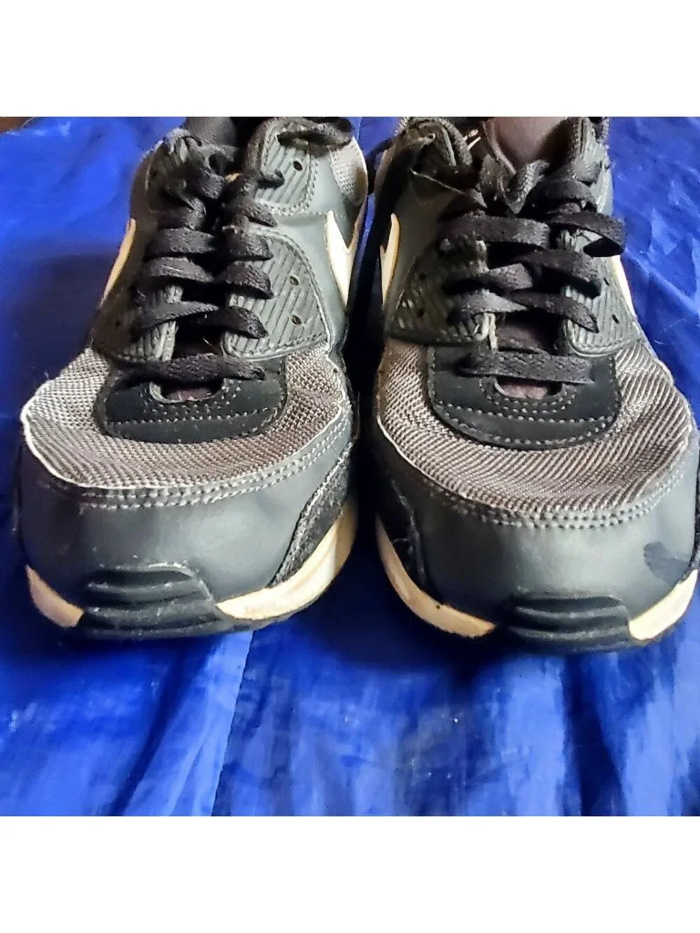 Nike Air Max 90 Black Reflective Men's Sneakers US 11 Cushion Casual Street Shoe